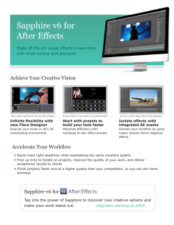 Sapphire v6 for After Effects