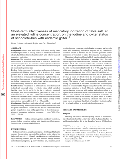 Short-term effectiveness of mandatory iodization of table salt, at an