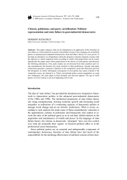 Citizens, politicians, and party cartellization: Political representation