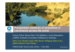 Precipitation elasticity of streamflow in catchments across the world