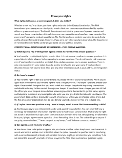 Know Your Rights Under the U.S. Constitution