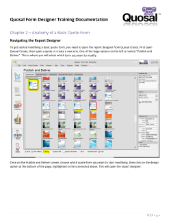 Quosal Form Designer Training Documentation