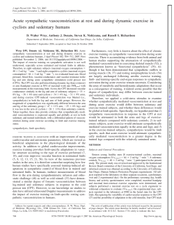 Acute sympathetic vasoconstriction at rest and during dynamic