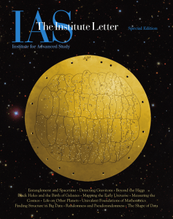 PDF - Institute for Advanced Study