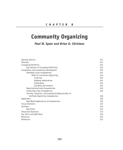 Community Organizing