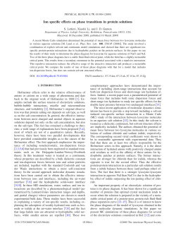Ion specific effects on phase transitions in protein