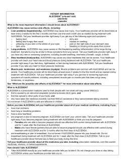 1 PATIENT INFORMATION ALECENSA&reg; (a-le-sen`