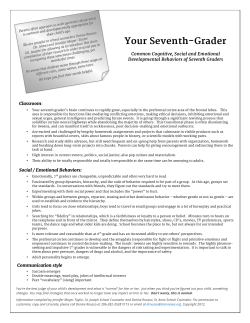 Your 7th grader SMS 2015