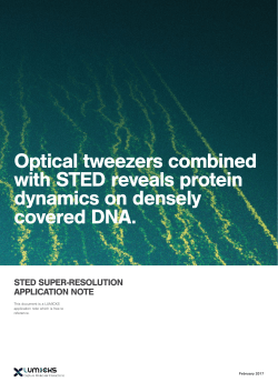 Optical tweezers combined with STED reveals protein