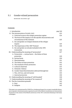 5.1 Gender-related persecution