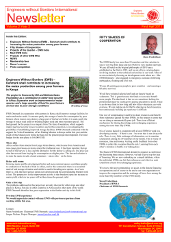 Newsletter N°2 - EWB International