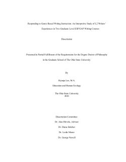 Responding to Genre-Based Writing Instruction: An Interpretive