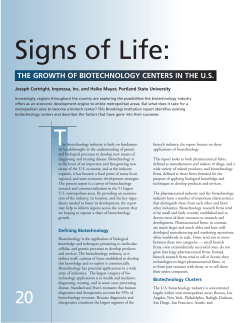 Signs of Life: The Growth of Biotechnology Centers in the U.S.