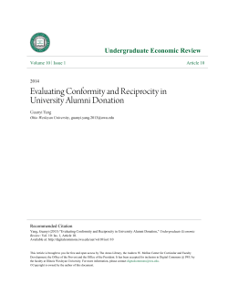 Evaluating Conformity and Reciprocity in University Alumni Donation