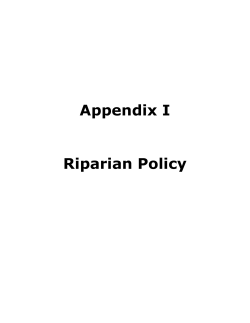 Appendix I Riparian Policy