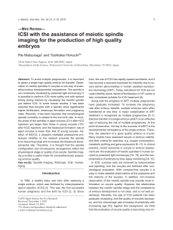 ICSI with the assistance of meiotic spindle imaging for the