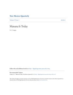 Manana Is Today - UNM Digital Repository