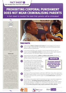 PROHIBITING CORPORAL PUNISHMENT DOES NOT MEAN