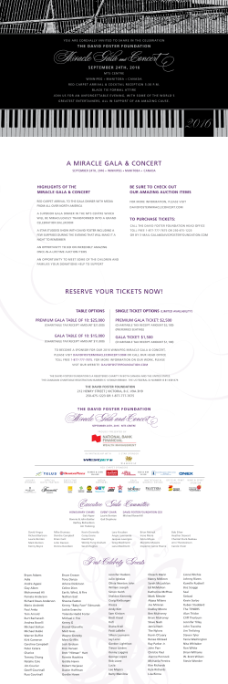 Miracle Gala and Concert - David Foster Miracle Concert