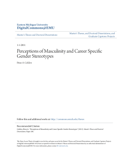Perceptions of Masculinity and Career Specific Gender Stereotypes