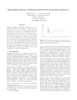 Approximate Queries and Representations for