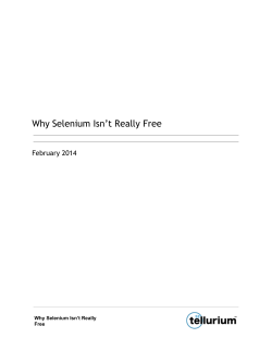 Why Selenium Isn`t Really Free