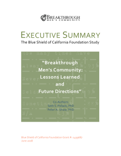 executive summary - Breakthrough Men`s Community