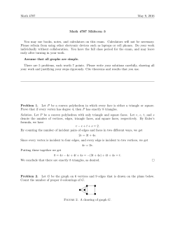 Math 4707 May 9, 2016 Math 4707 Midterm 3 You may use books
