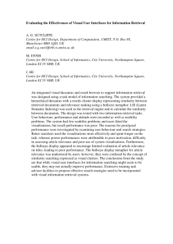 Evaluating the Effectiveness of Visual User Interfaces for Information