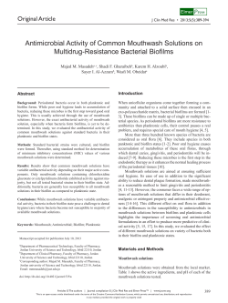 Antimicrobial Activity of Common Mouthwash