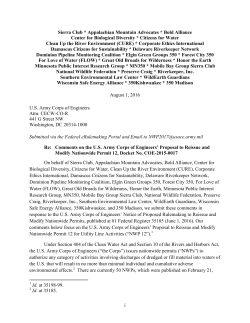 Sierra Club * Appalachian Mountain Advocates * Bold