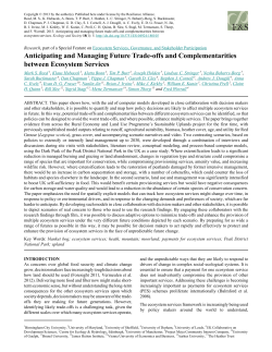 Anticipating and Managing Future Trade