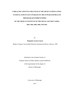 UNHEALTHY LIFESTYLE PRACTICES IN THE MEXICAN