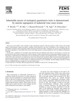 Inheritable nature of enological quantitative traits is demonstrated by