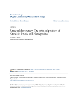 The political position of Croats in Bosnia and Herzegovina