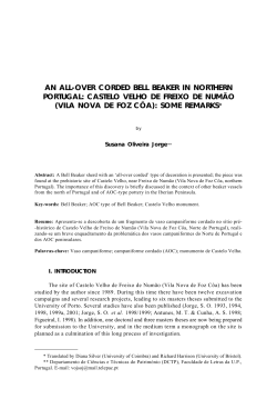 an all-over corded bell beaker in northern portugal: castelo velho de