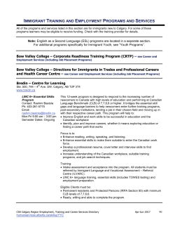 Calgary Region Employment, Training and Career Services