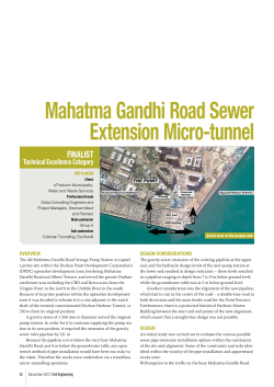 Mahatma Gandhi Road Sewer Extension Micro-tunnel