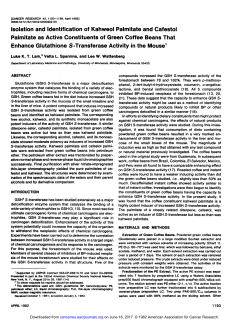 Isolation and Identification of Kahweol Palmitate