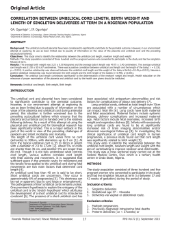 CORRELATION BETWEEN UMBILICAL CORD LENGTH, BIRTH