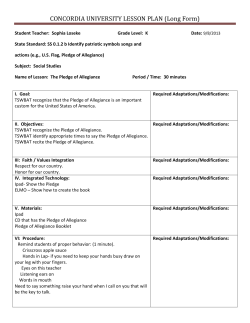 Pledge of Allegiance Lesson