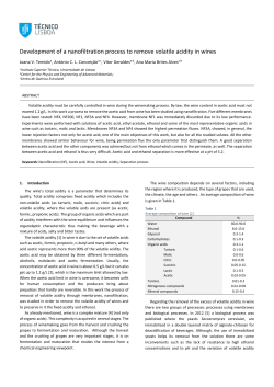 Development of a nanofiltration process to remove volatile acidity in