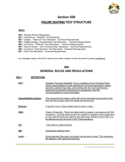 Section 500 FIGURE SKATING TEST STRUCTURE