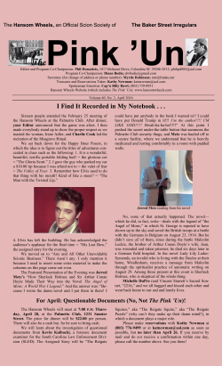 I Find It Recorded in My Notebook