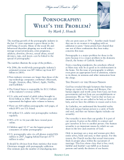 Pornography: What`s the Problem - Family Life Respect Life Office