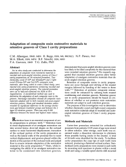 Adaptation of composite resin restorative materials to retentive