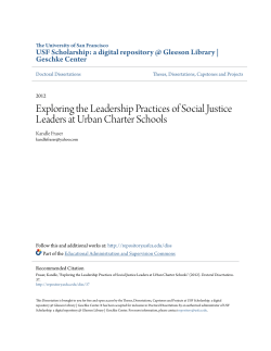 Exploring the Leadership Practices of Social Justice Leaders at