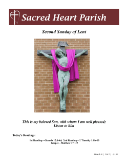 March 12, 2017 - Sacred Heart Parish | Oxford, PA