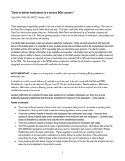 "Darts to deliver medications is a serious BQA concern."