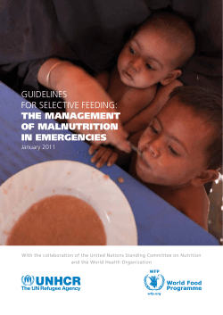 guidelines for selective feeding: the management of